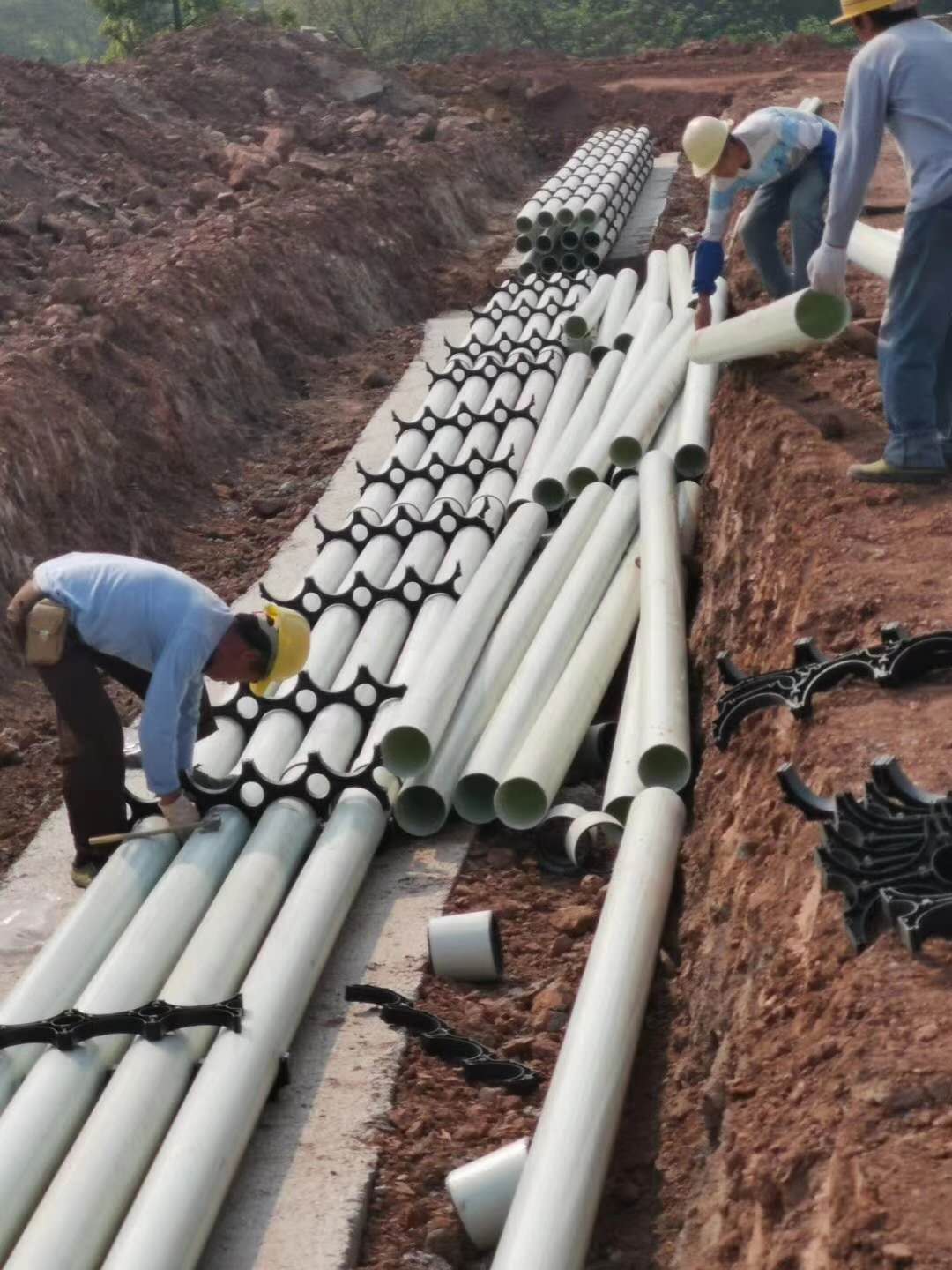 纖維編織拉擠管(BWFRP)施工現(xiàn)場